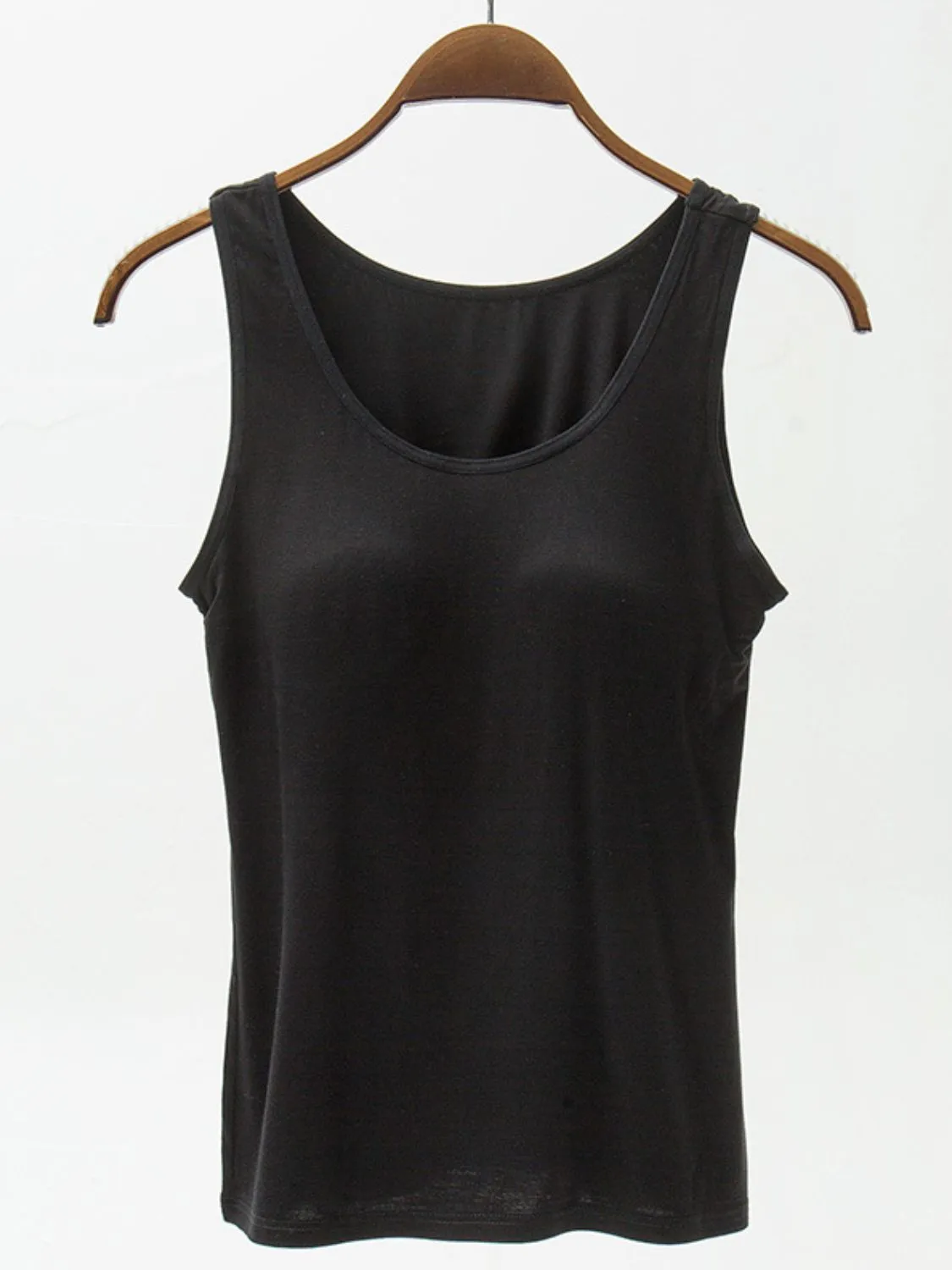 Erin Full Size Wide Strap Modal Tank with Bra