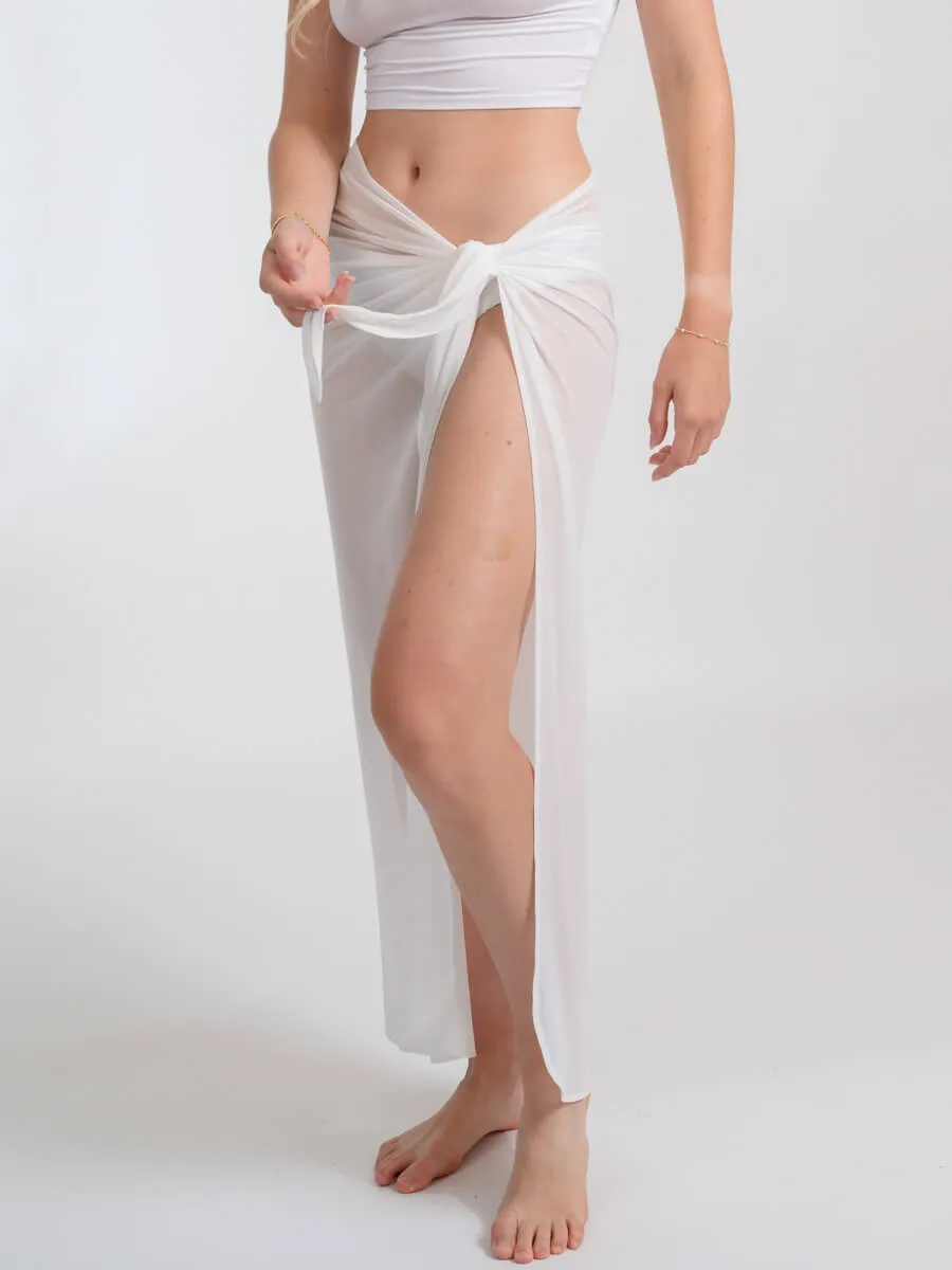 Escape Mesh Sarong in White