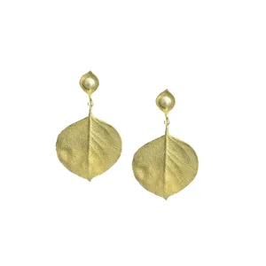 Eucalyptus Round Leaf Earrings