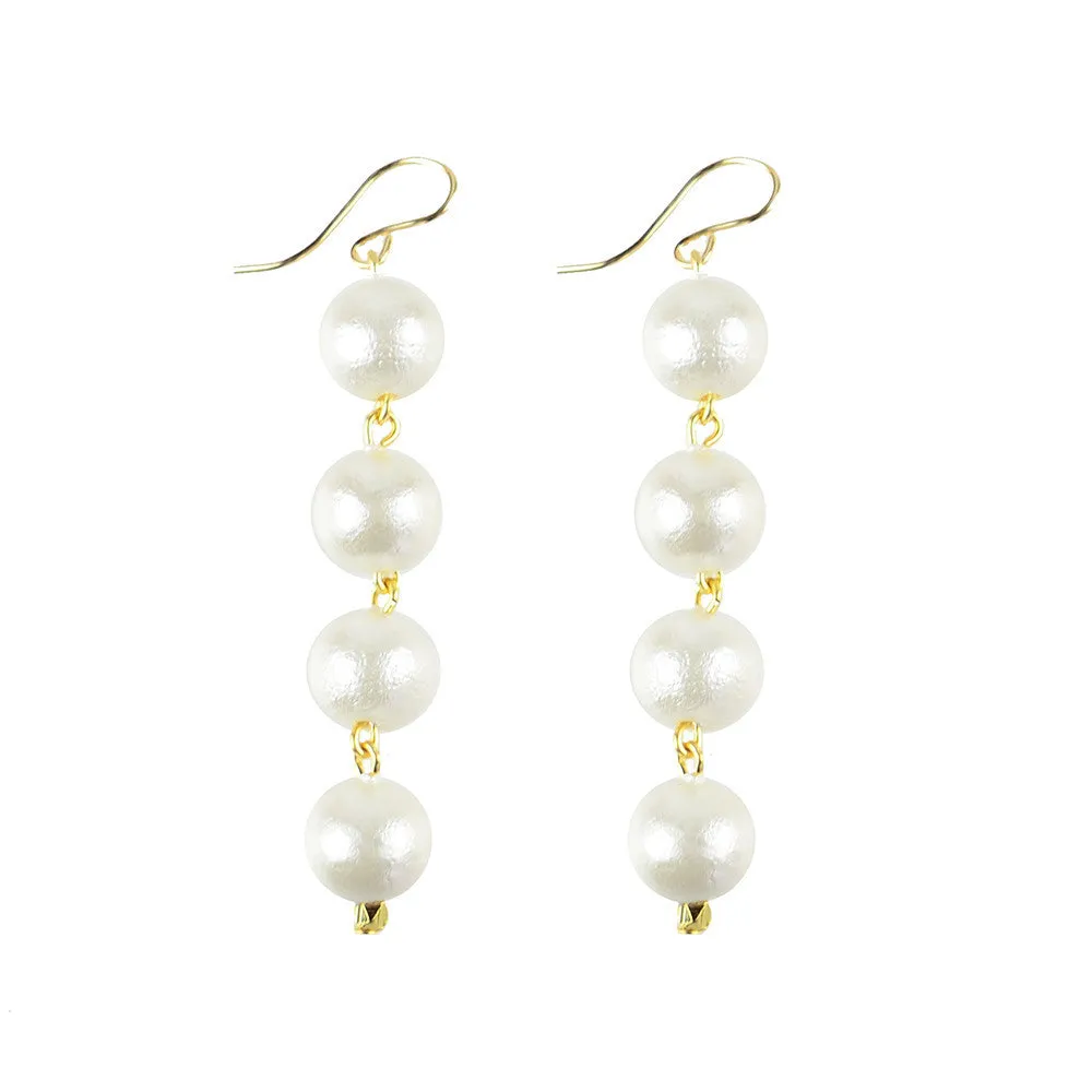 Europa Mini Cotton Pearl Earrings