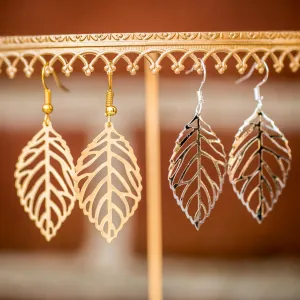 Filigree Leaf Earrings