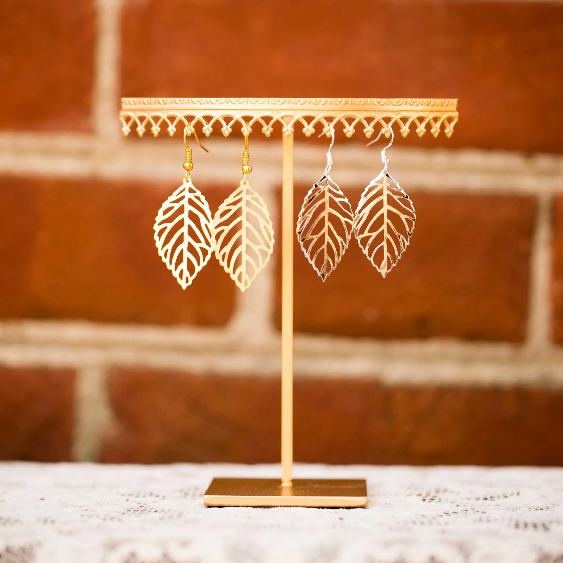 Filigree Leaf Earrings
