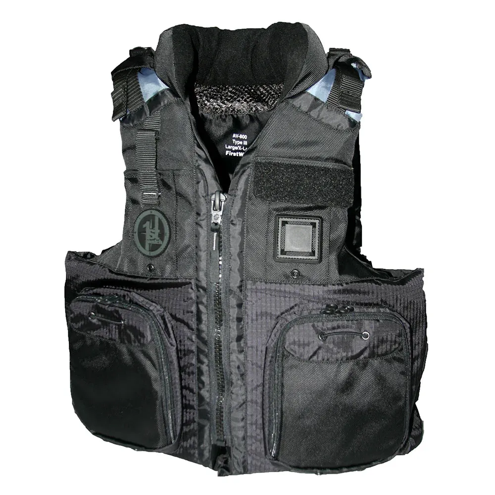FIRST WATCH AV-800 FOUR POCKET FLOTATION VEST - BLACK - LARGE TO XL