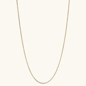Flat Curb Cuban Chain Necklace