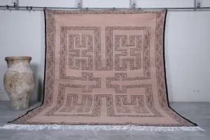 Flat woven Moroccan rug - Tuareg rug style - Custom size rug