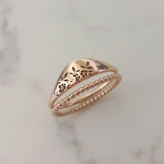 Flora Dainty ring set