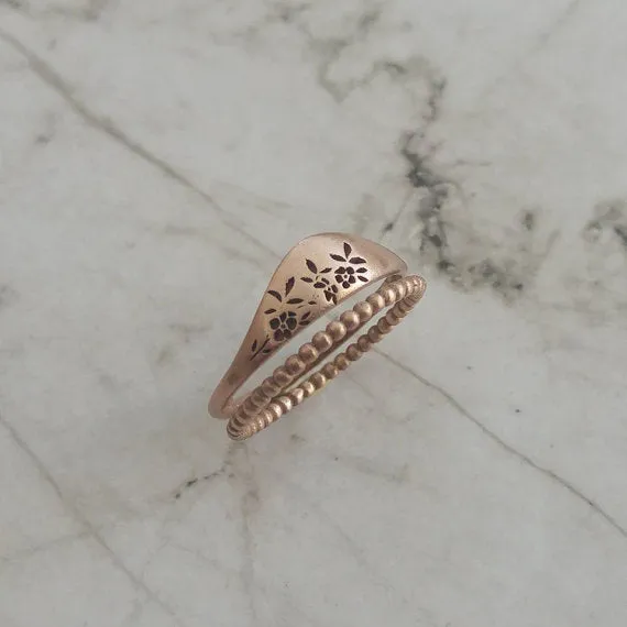 Flora Dainty ring set