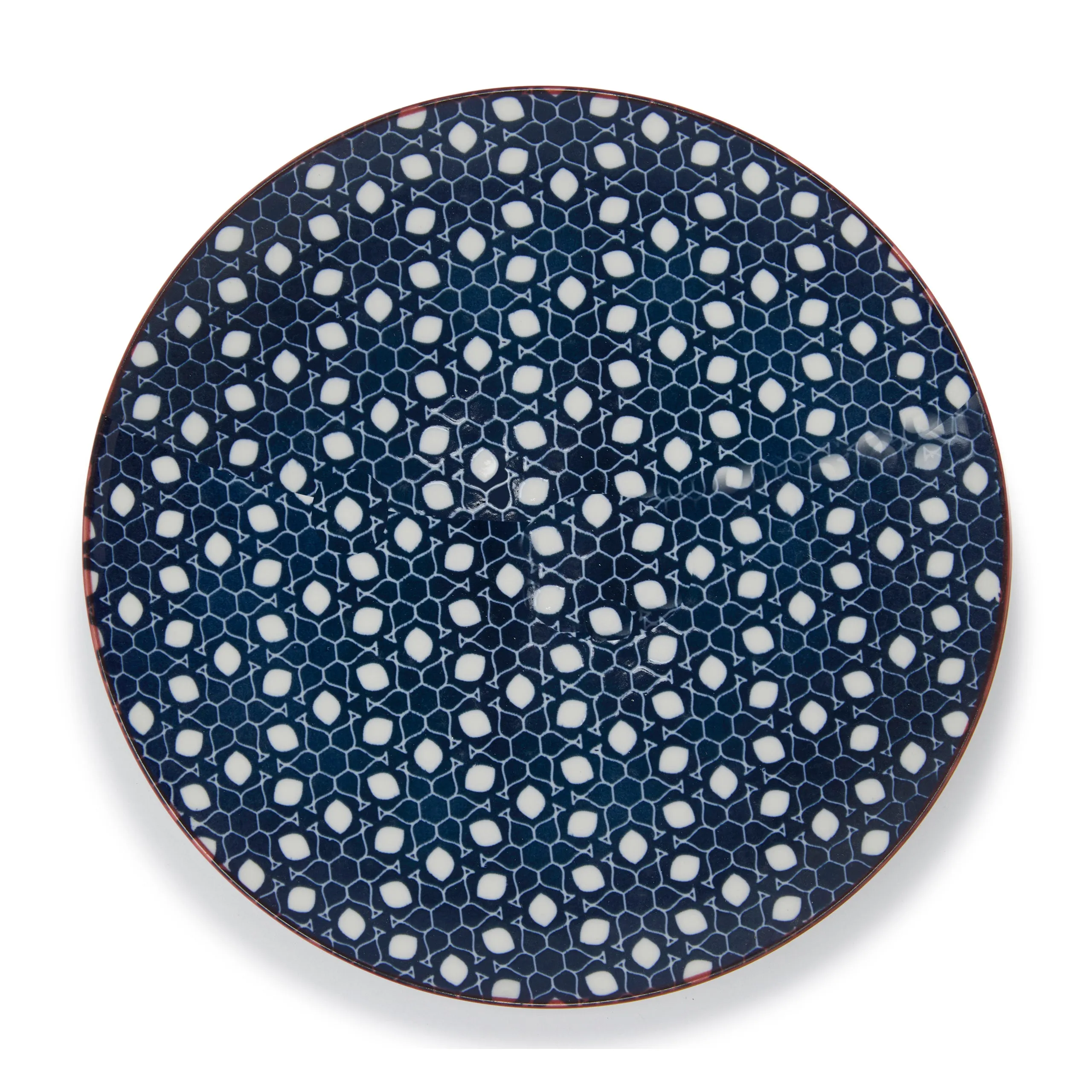 FLORAL MM REVERSE MOROCCAN FLORAL CERAMIC SIDE PLATE (21.5×2 CM)