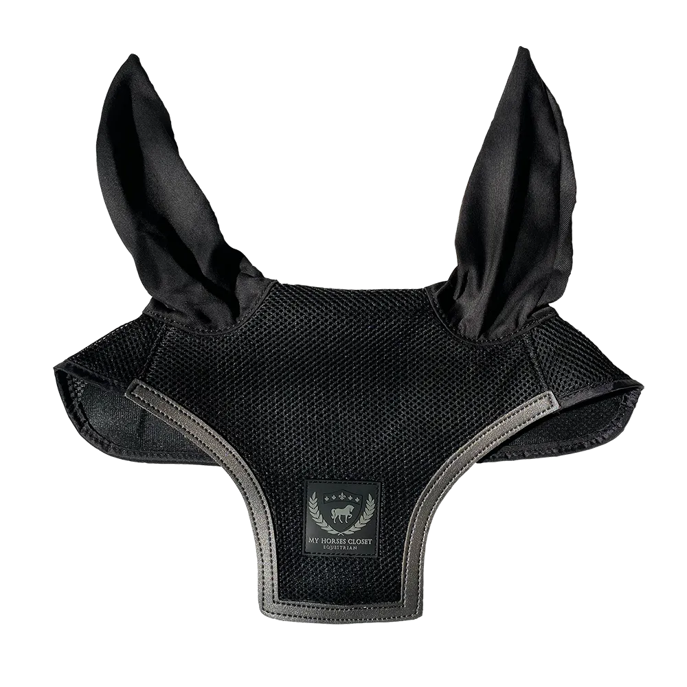 Fly Ear Bonnet Ultra Breathable 3D Mesh - Black