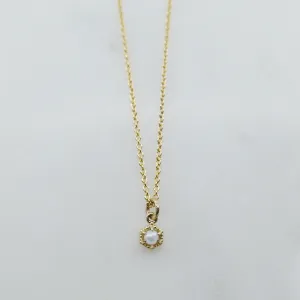Frame Mini Pearl Necklace