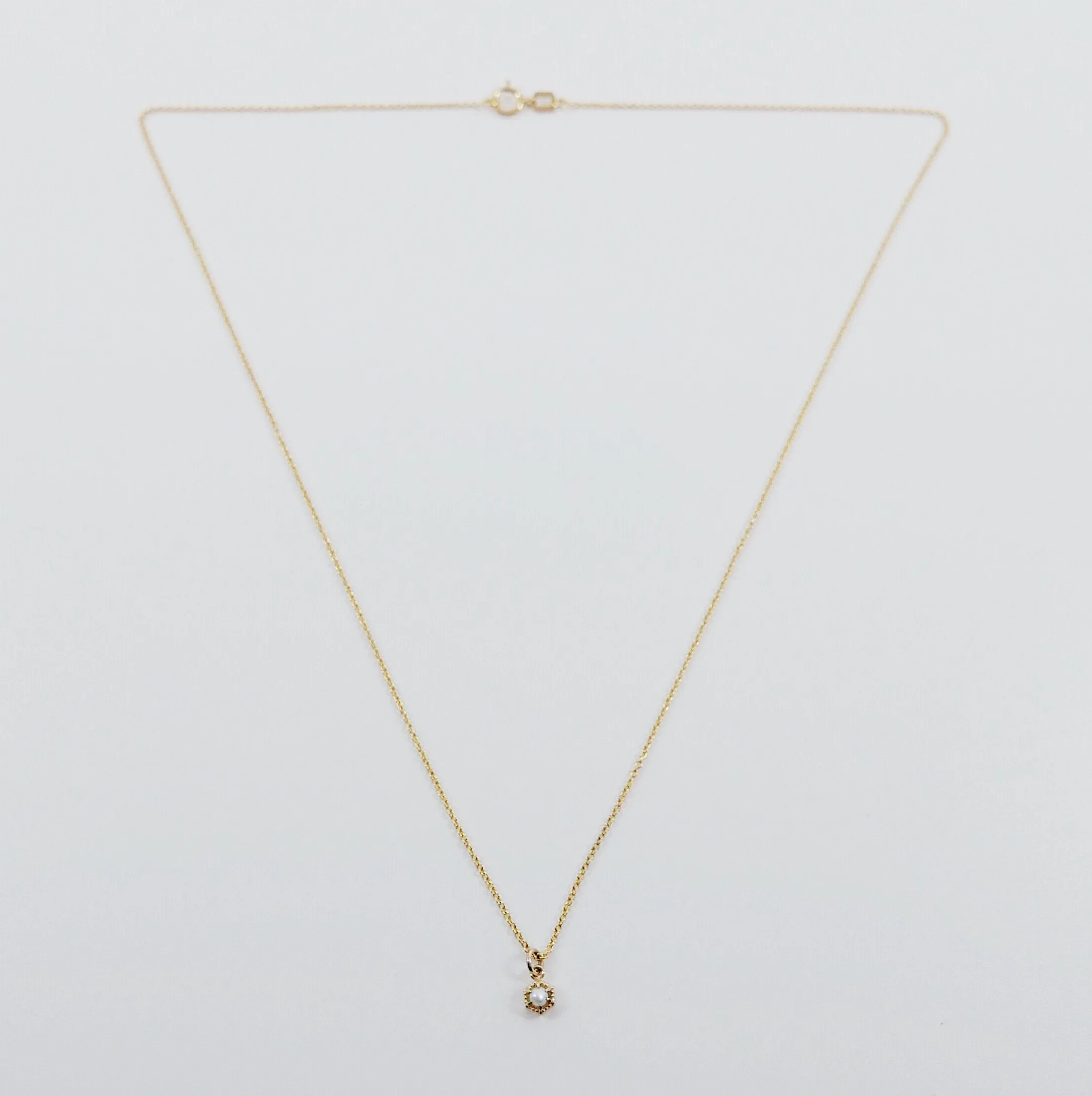 Frame Mini Pearl Necklace