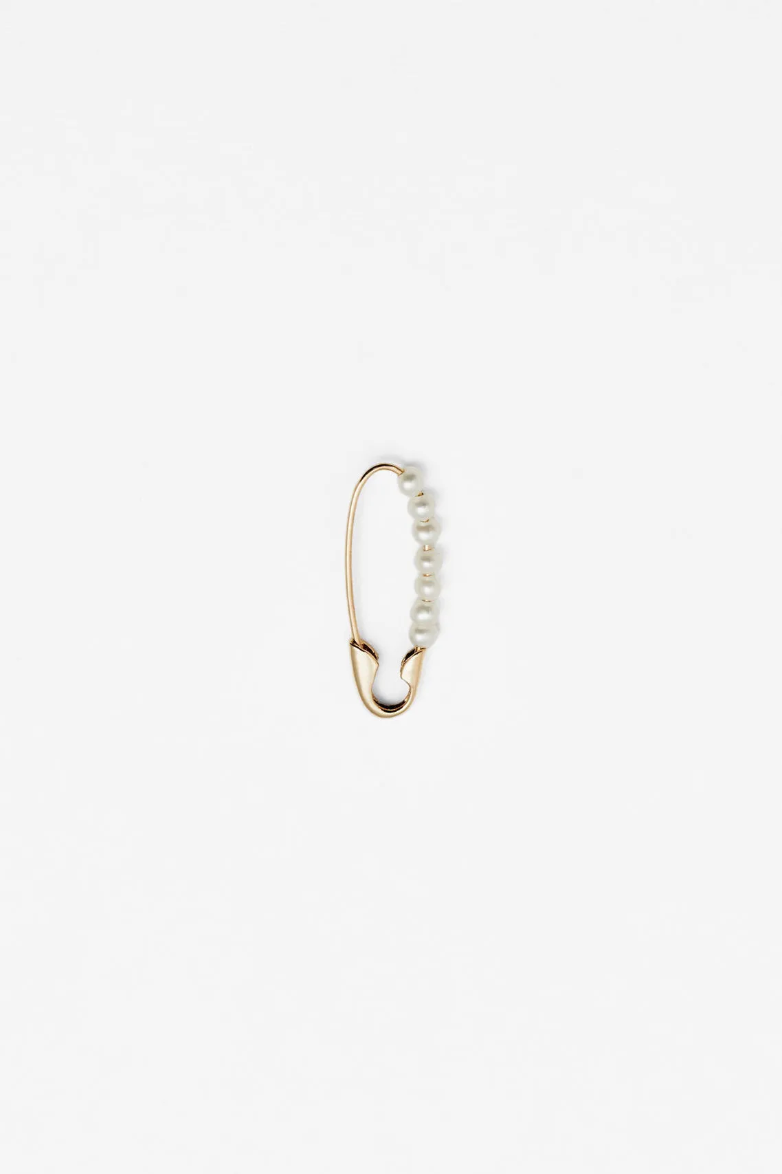Friendship Safety Pin Earring in 14k Yellow Gold