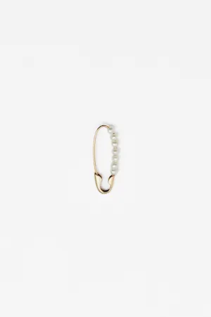 Friendship Safety Pin Earring in 14k Yellow Gold