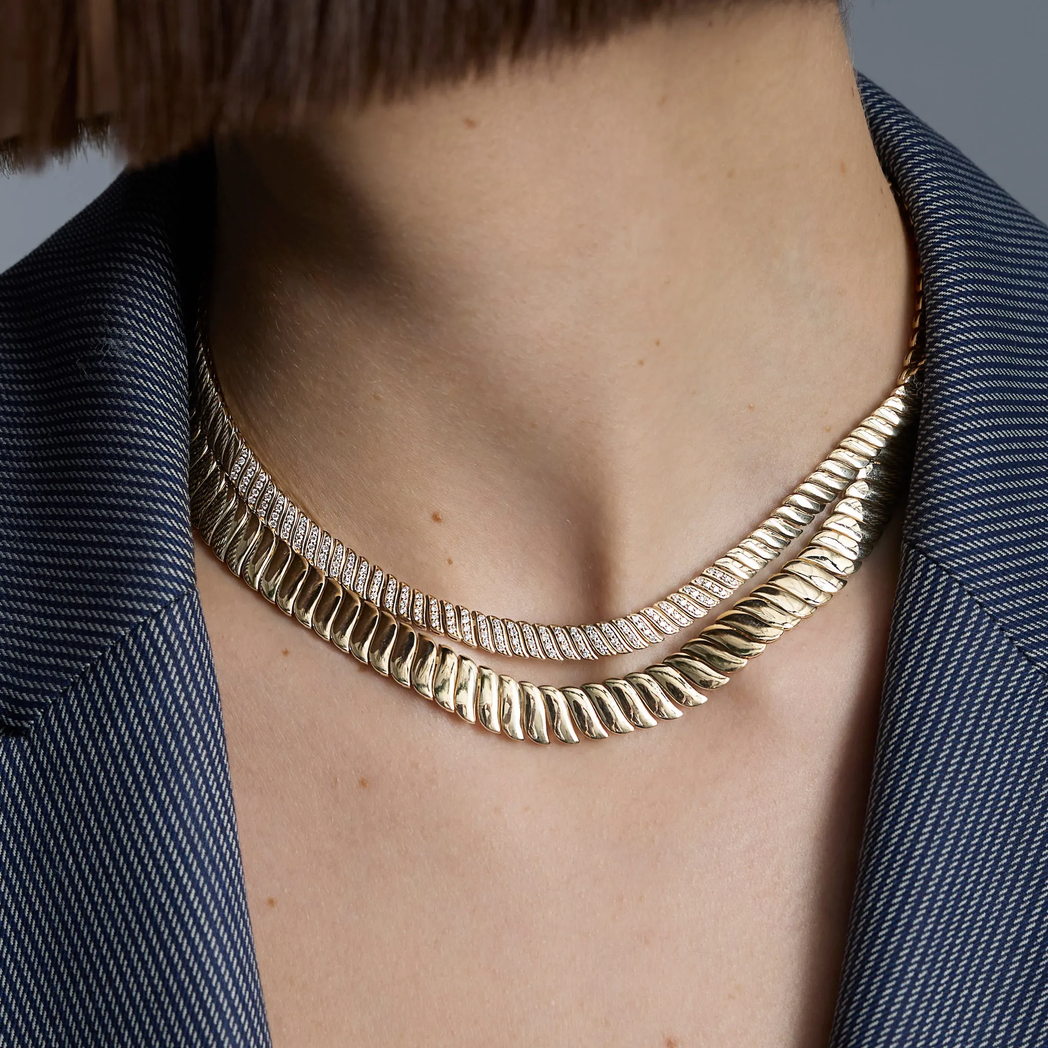 Gabriella Wide Wave Necklace