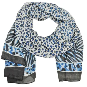 Gardenia Sheer Animal Print Scarf
