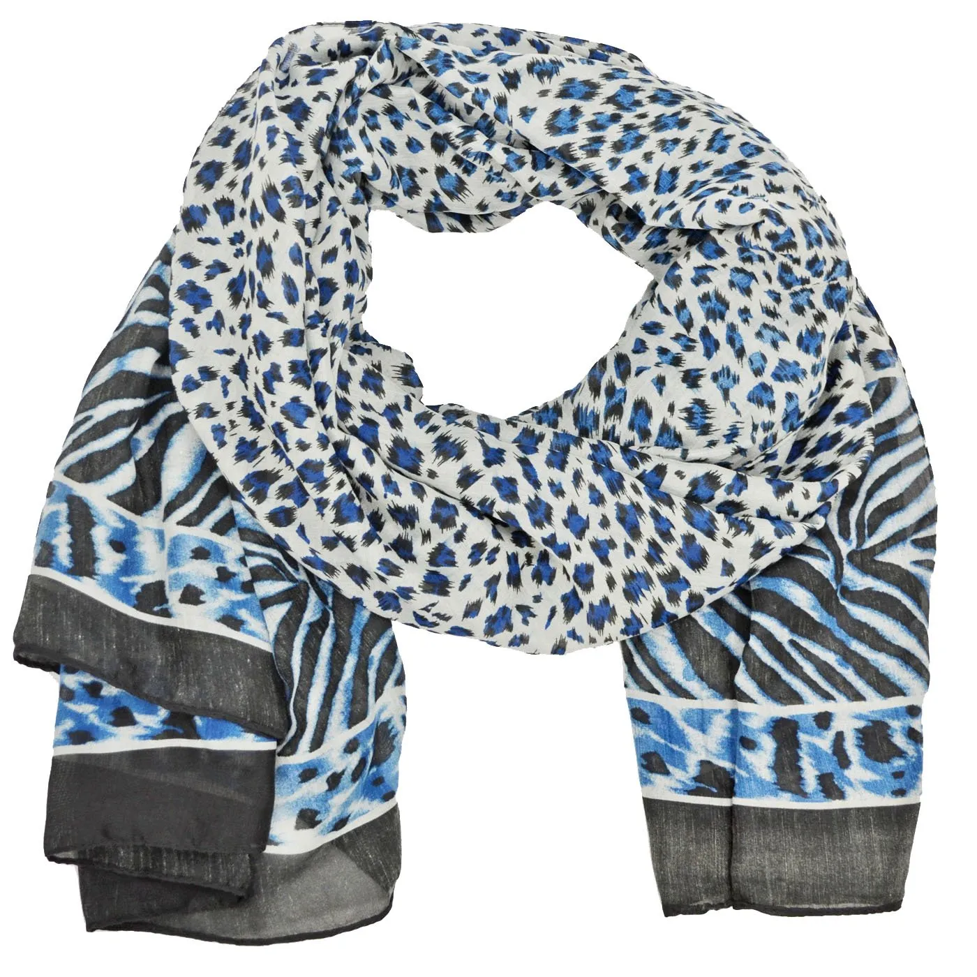 Gardenia Sheer Animal Print Scarf