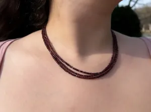 Garnet Triple Strand necklace