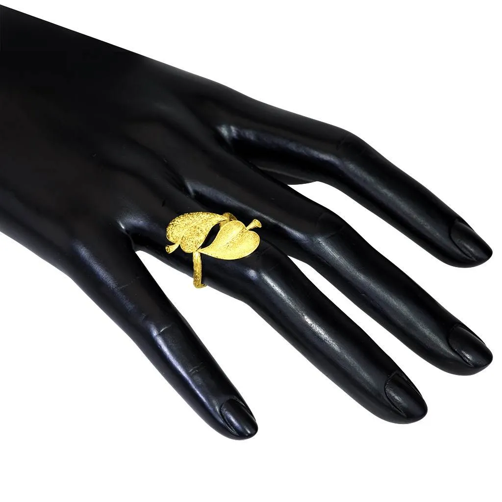 Gold Double Leaf Ring