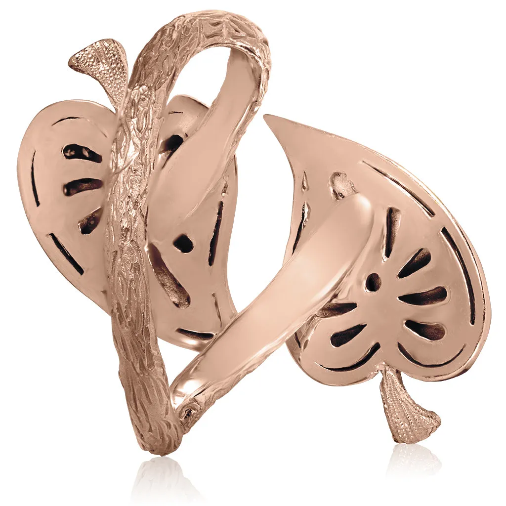 Gold Double Leaf Ring
