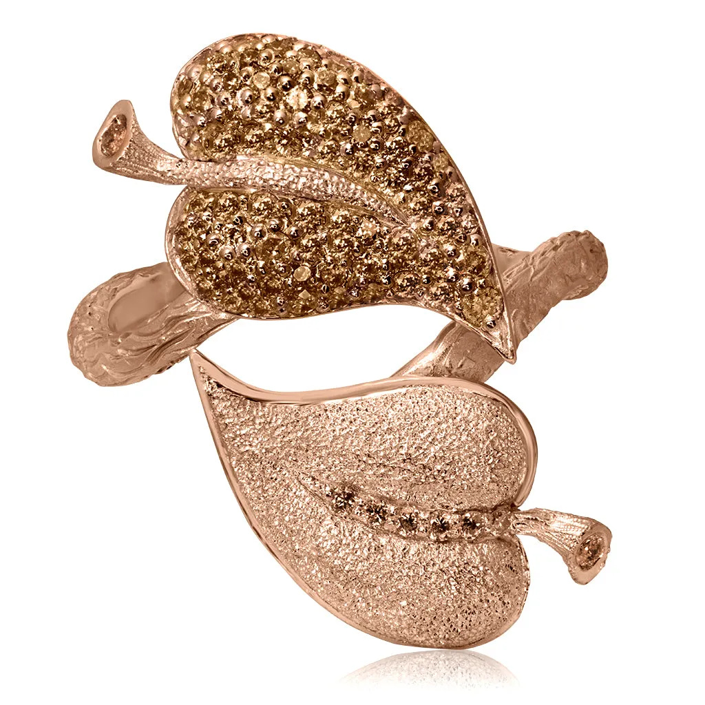 Gold Double Leaf Ring