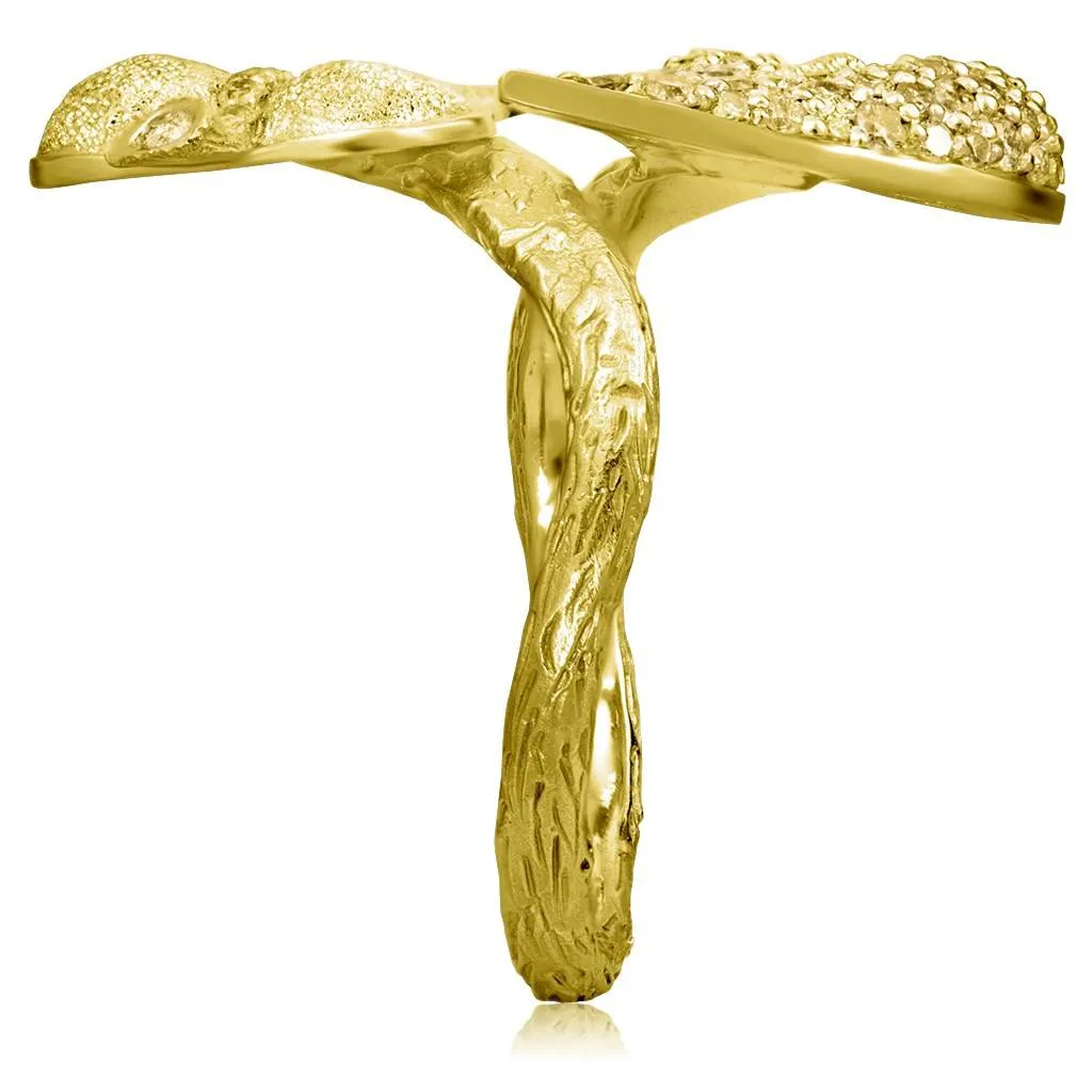 Gold Double Leaf Ring