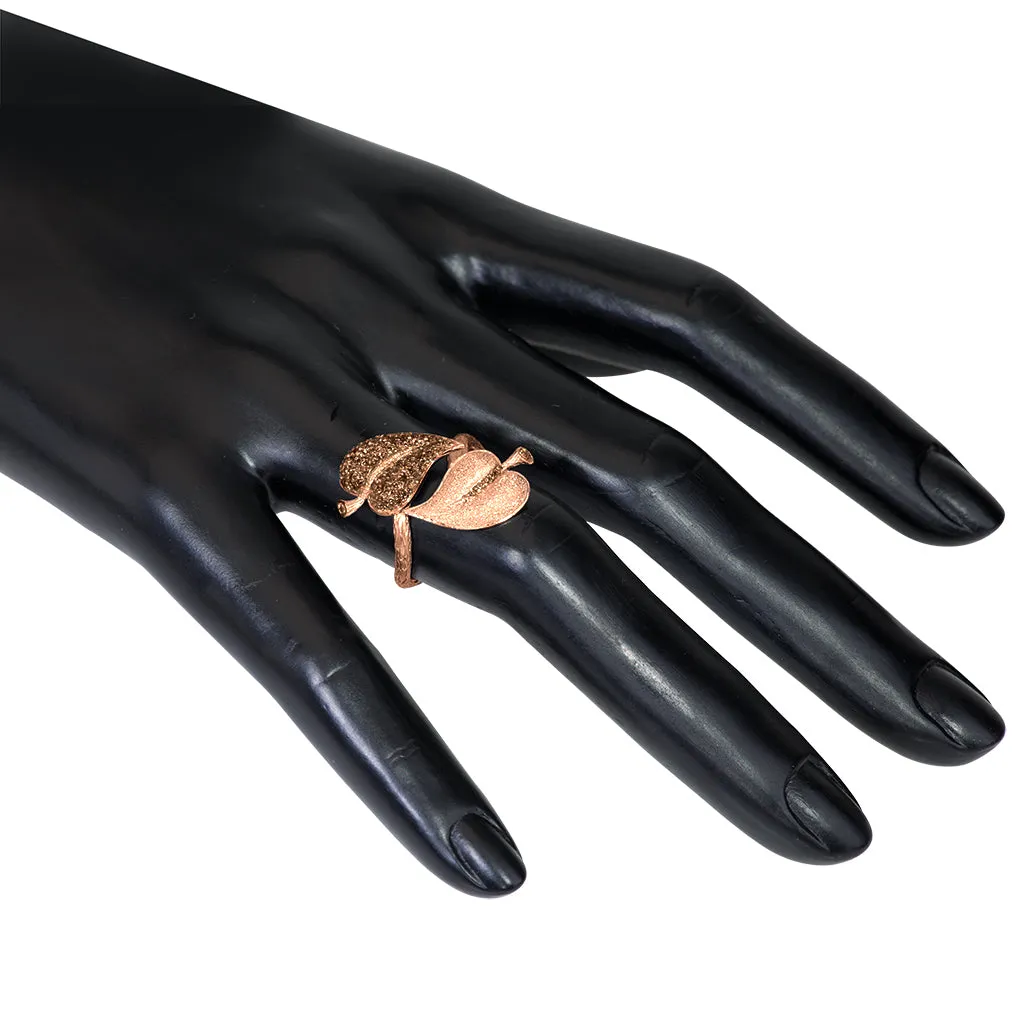 Gold Double Leaf Ring