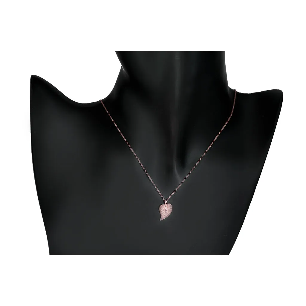 Gold Leaf Pendant with Diamonds