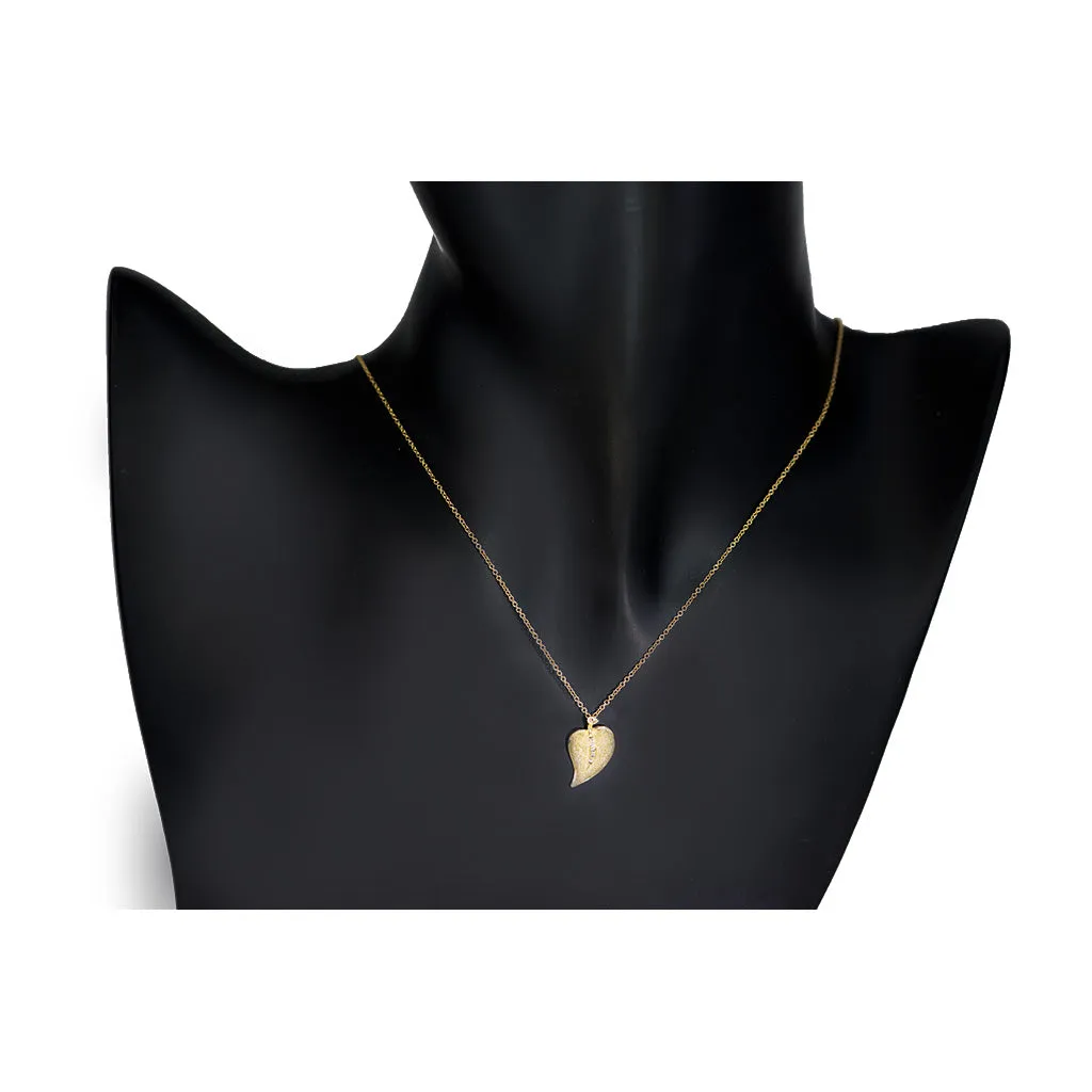 Gold Leaf Pendant with Silvermist Diamonds