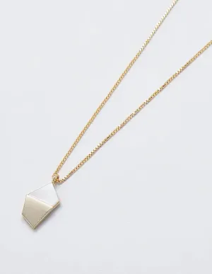 Gold Mother of Pearl Pendant Necklace
