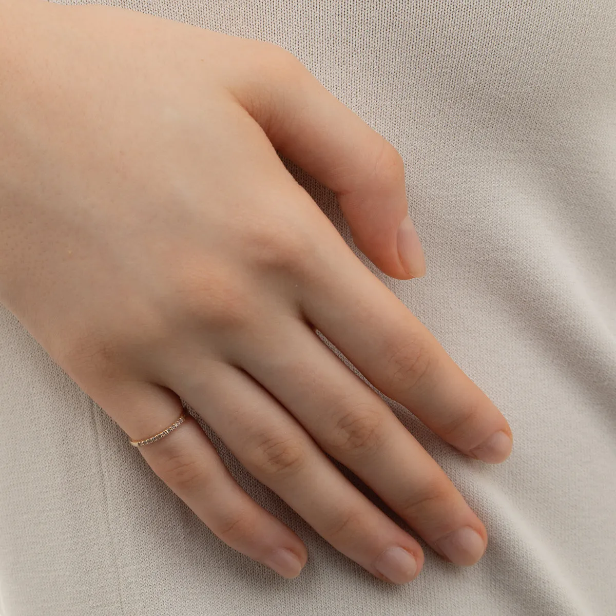 GOSSAMER Diamond Pinky Ring