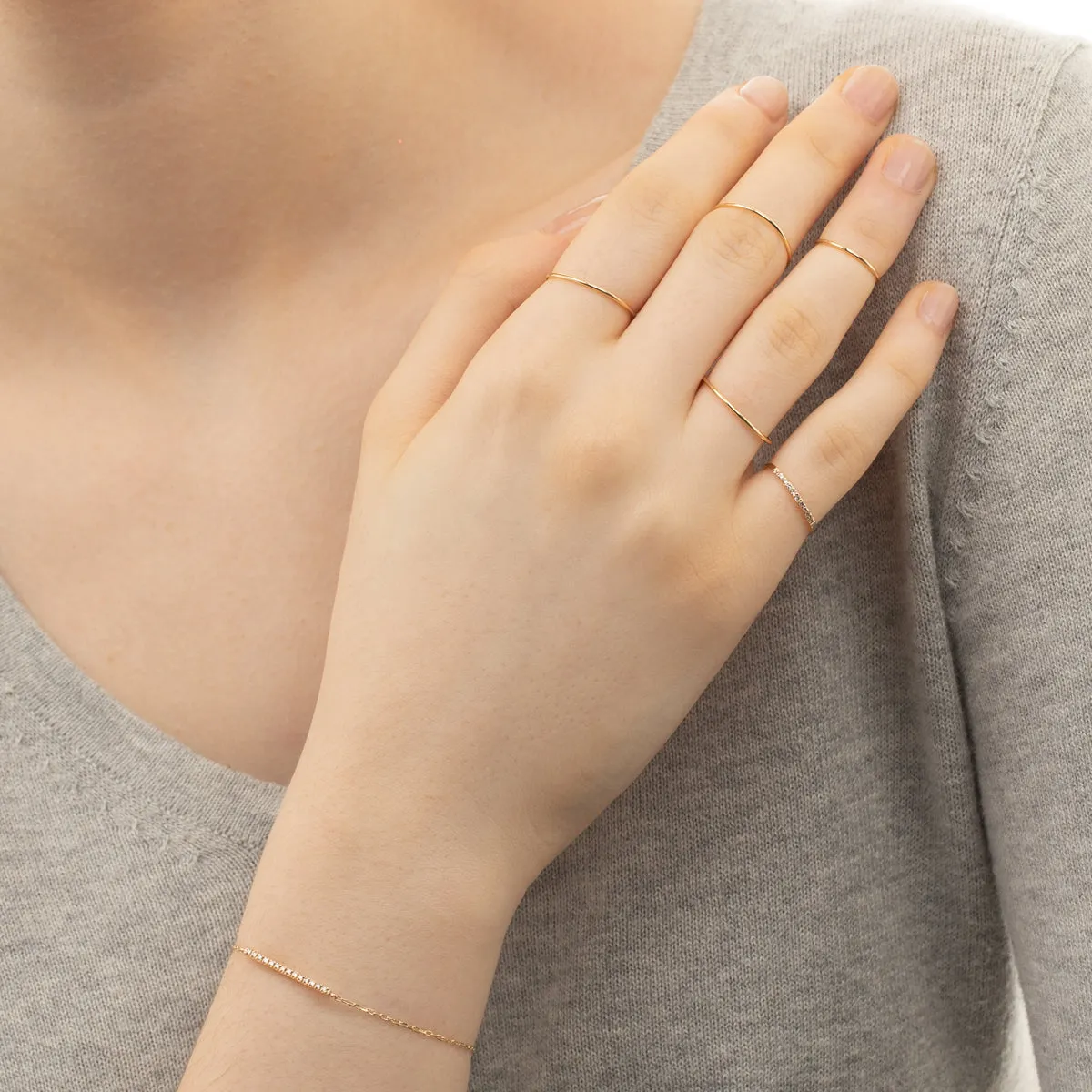 GOSSAMER Diamond Pinky Ring