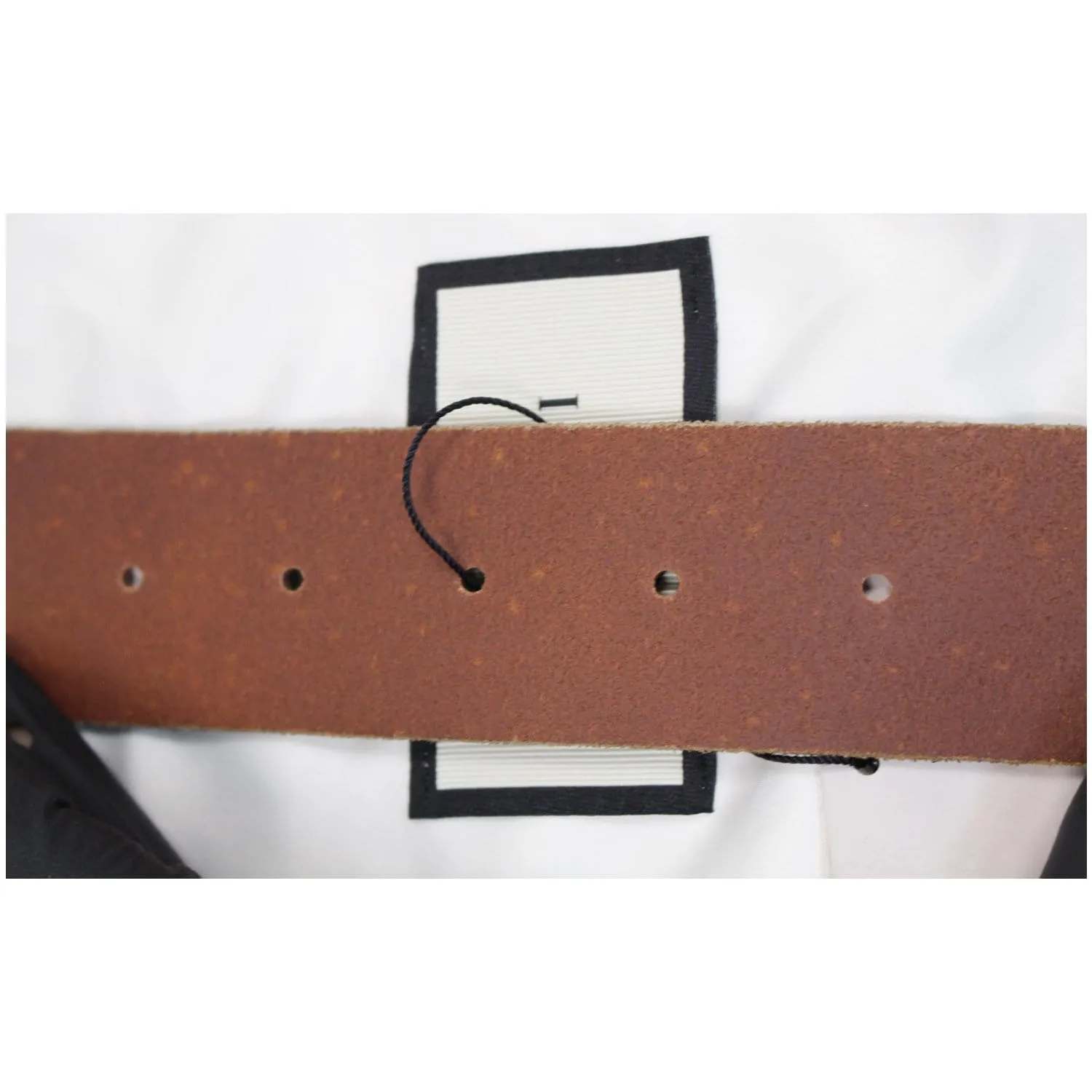 GUCCI Feline Buckle Calfskin Leather Belt Brown Size 75.30 - Last Call