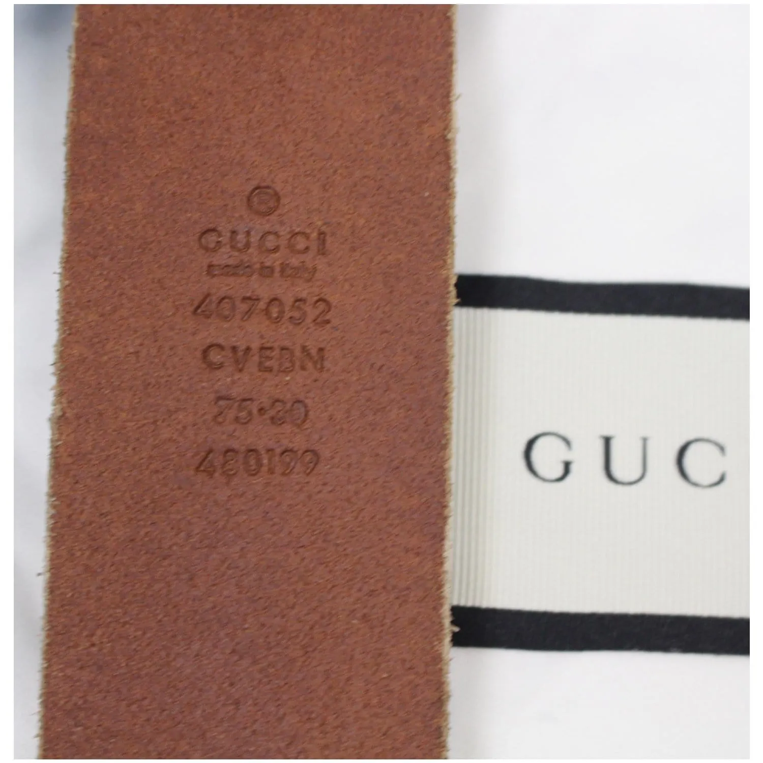 GUCCI Feline Buckle Calfskin Leather Belt Brown Size 75.30 - Last Call