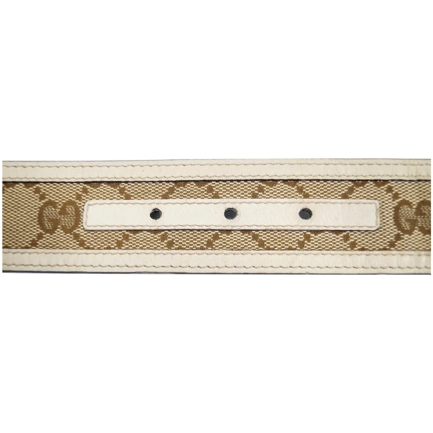 GUCCI Interlocking G Buckle GG Monogram Belt Beige 90/36