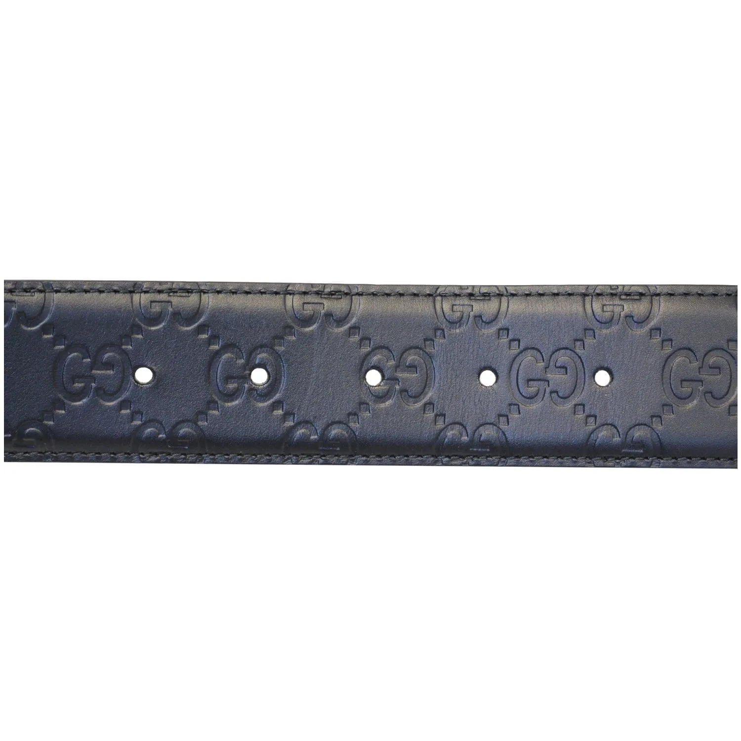 GUCCI Interlocking G Signature Leather Belt 411924