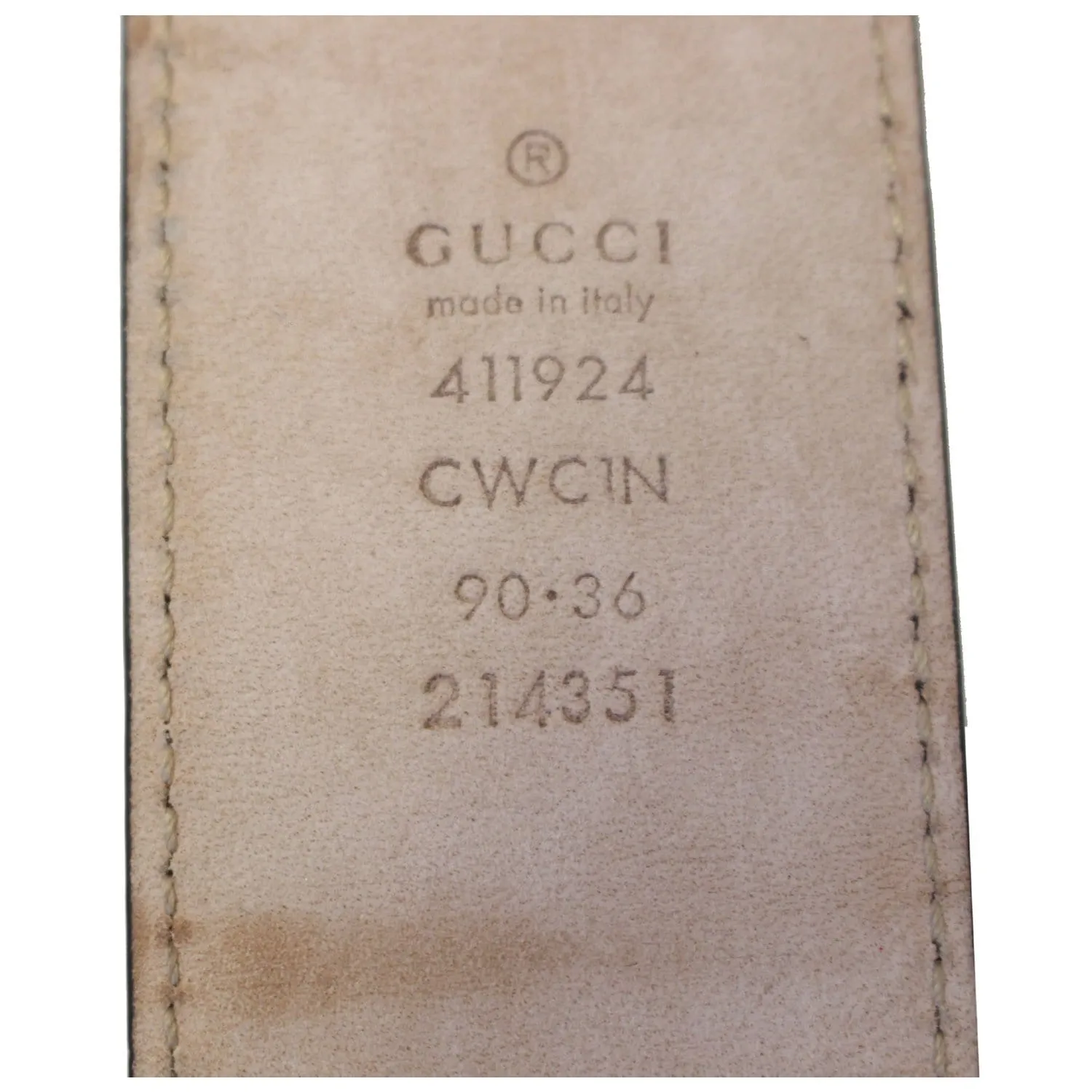 GUCCI Interlocking G Signature Leather Belt 411924