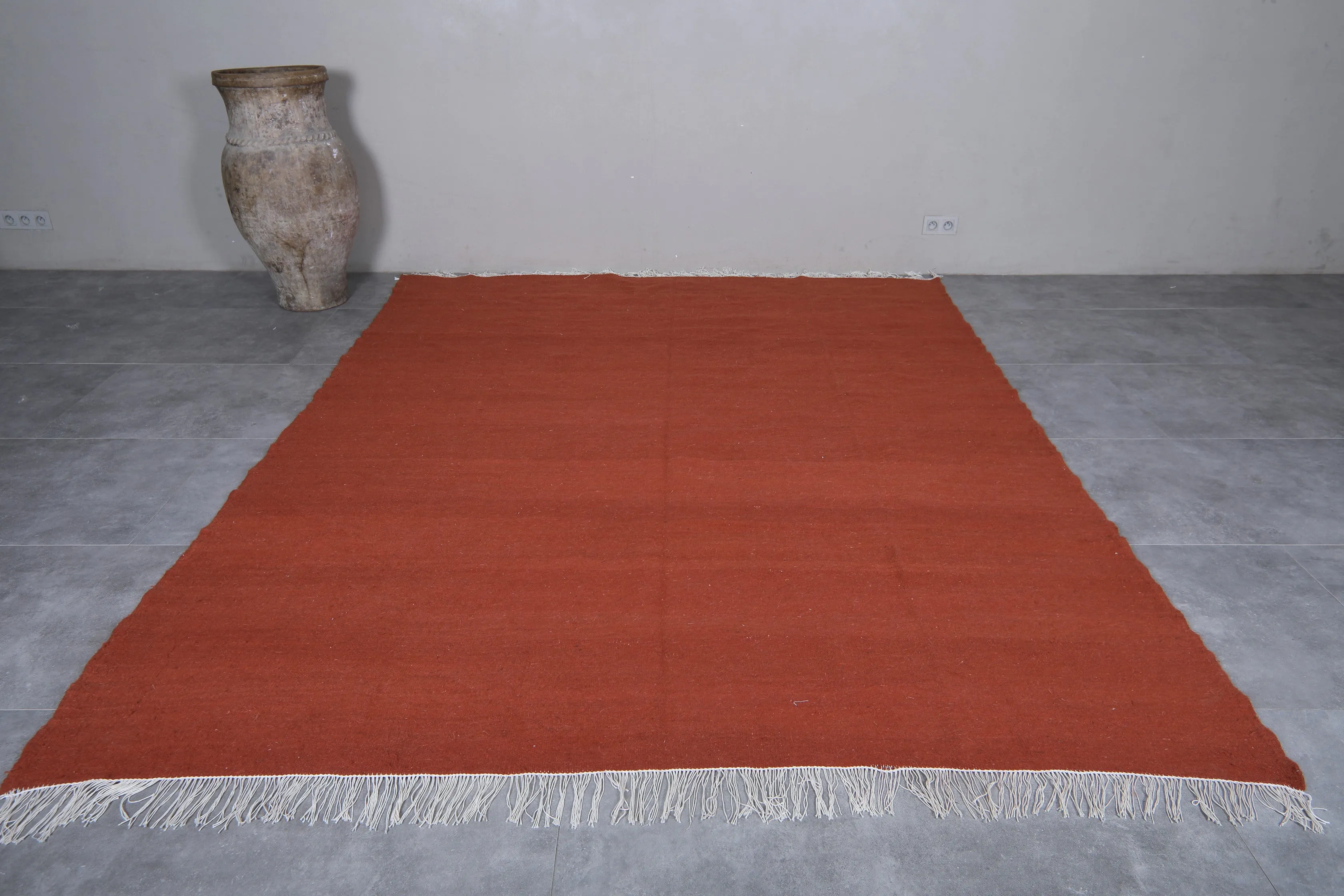 Handwoven Moroccan - Flat woven wool kilim - Berber custom rug