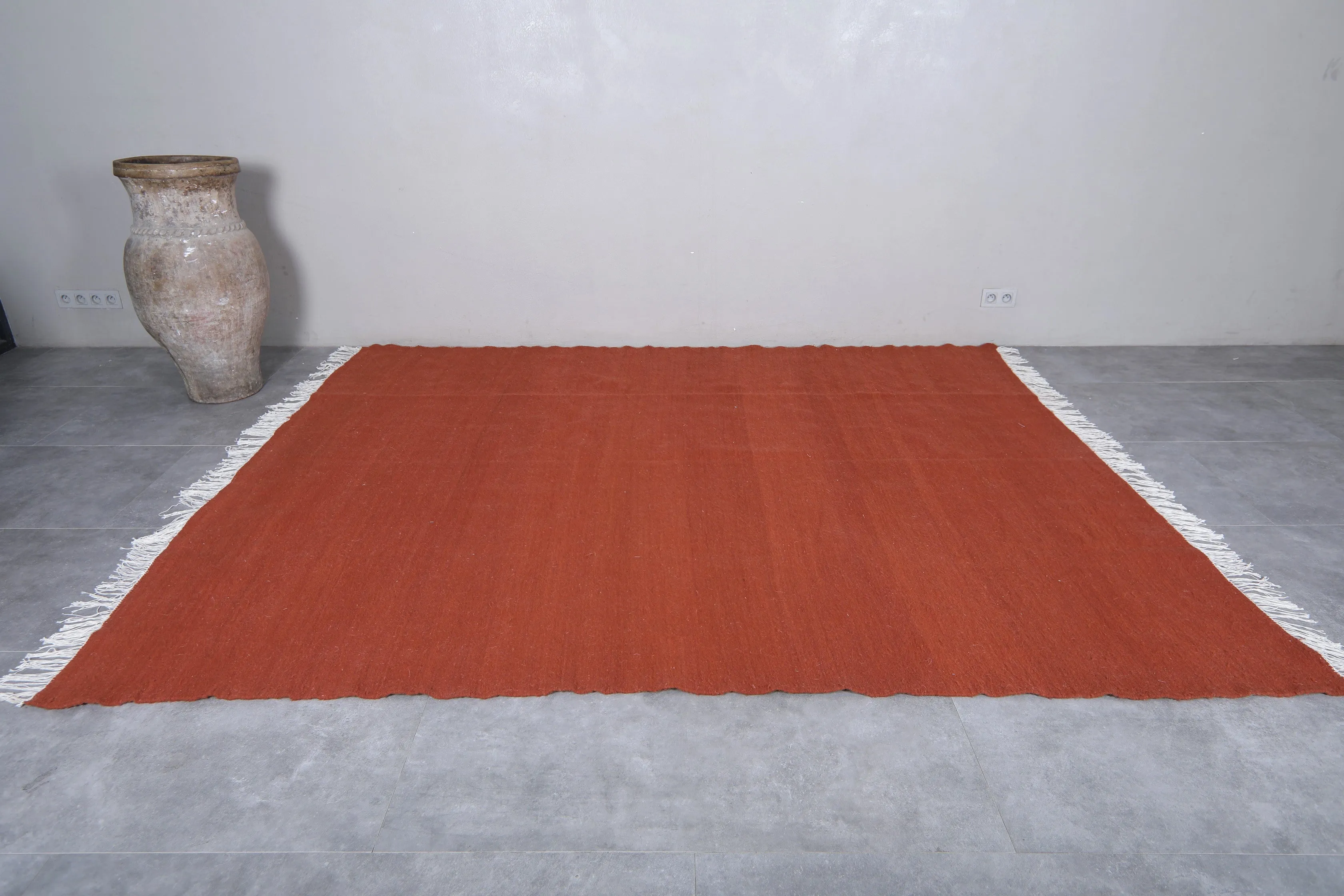 Handwoven Moroccan - Flat woven wool kilim - Berber custom rug