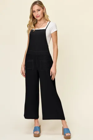 Hazel Blues® |  Double Take Texture Sleeveless Wide Leg Overall