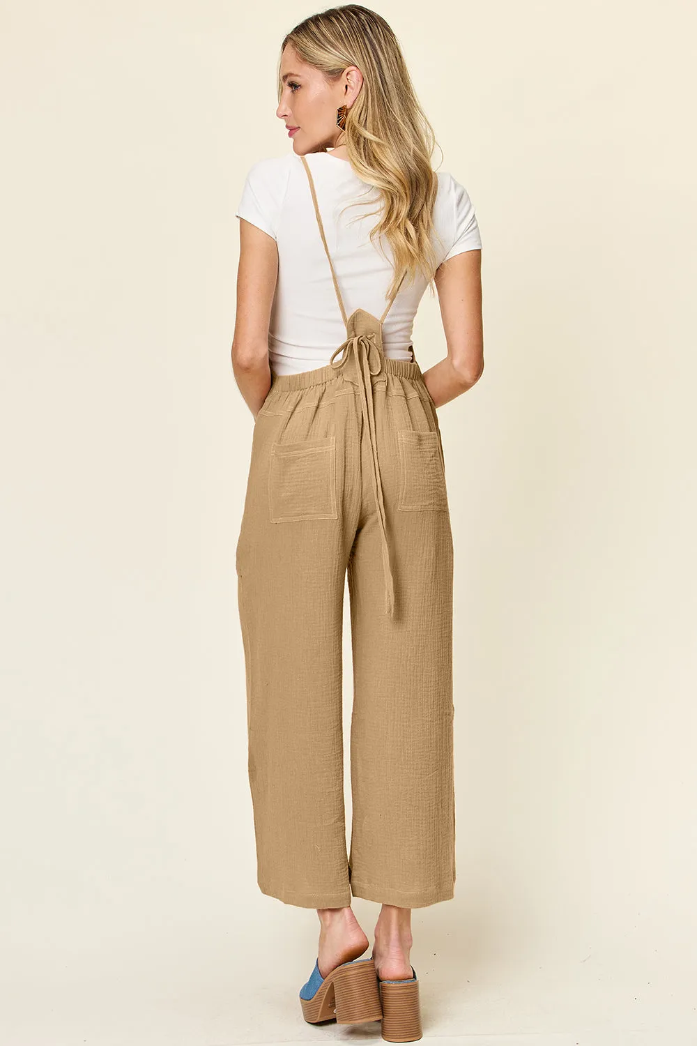 Hazel Blues® |  Double Take Texture Sleeveless Wide Leg Overall
