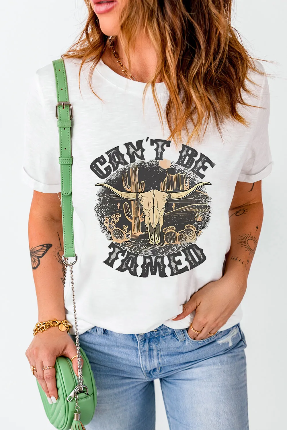 Hazel Blues® |  Graphic Round Neck Short Sleeve T-Shirt
