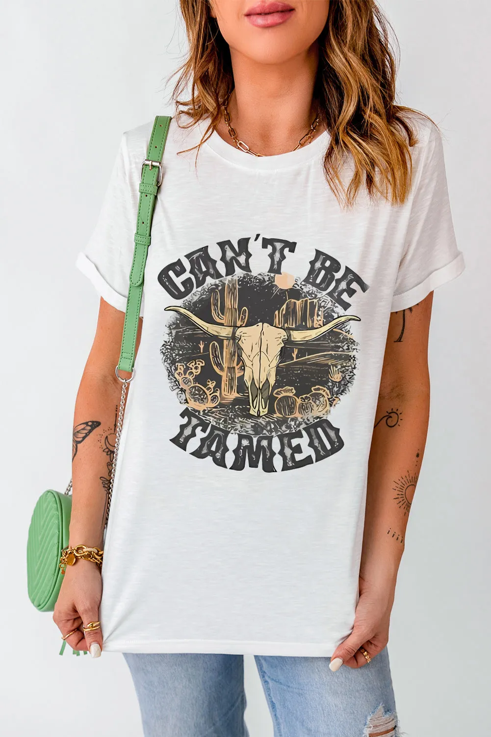 Hazel Blues® |  Graphic Round Neck Short Sleeve T-Shirt