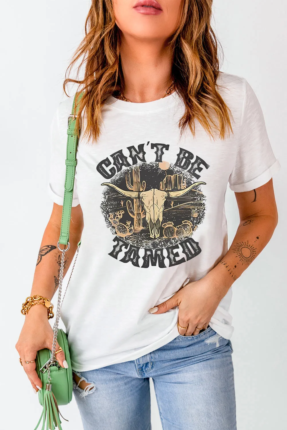 Hazel Blues® |  Graphic Round Neck Short Sleeve T-Shirt