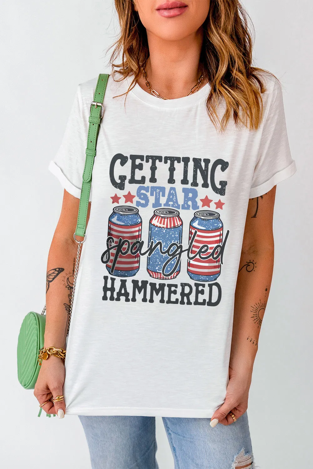 Hazel Blues® |  Graphic Round Neck Short Sleeve T-Shirt