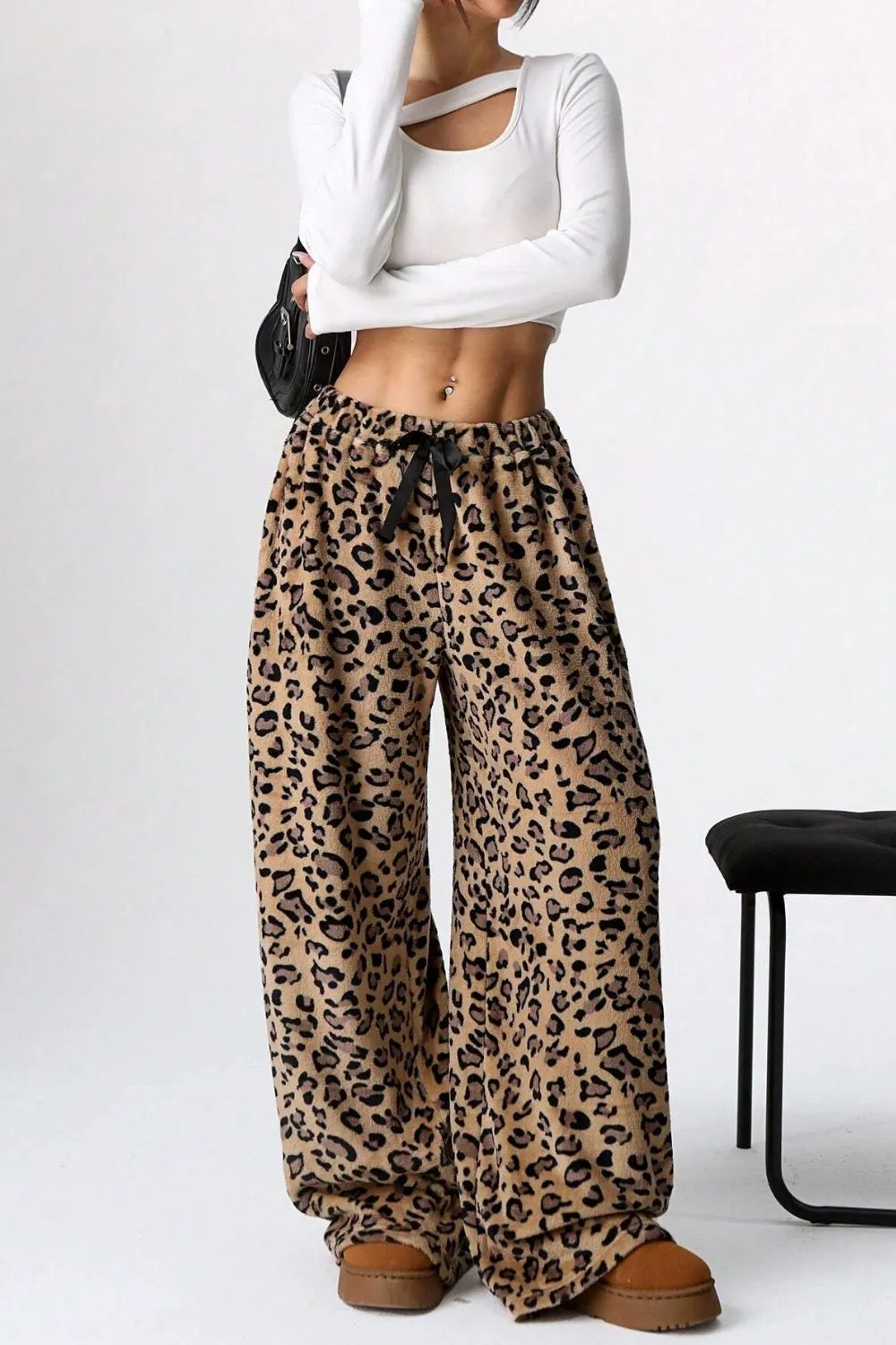 Hazel Blues® |  Leopard Wide Leg Pants