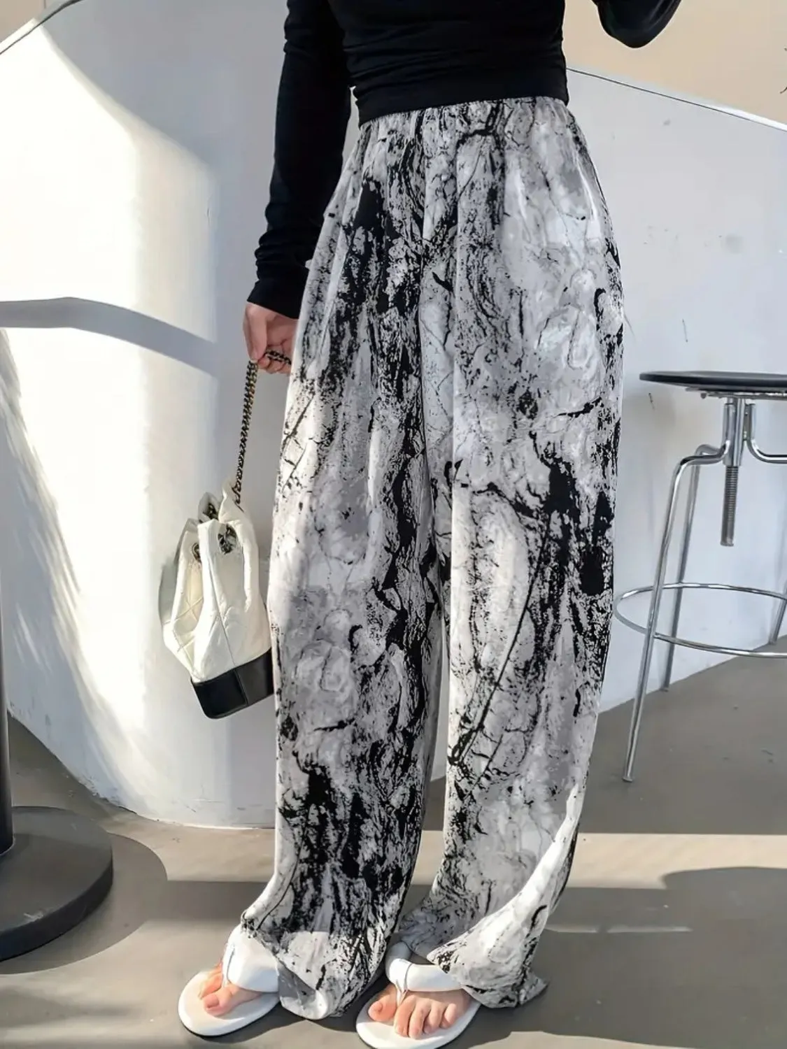 Hazel Blues® |  Printed Wide Leg Pants