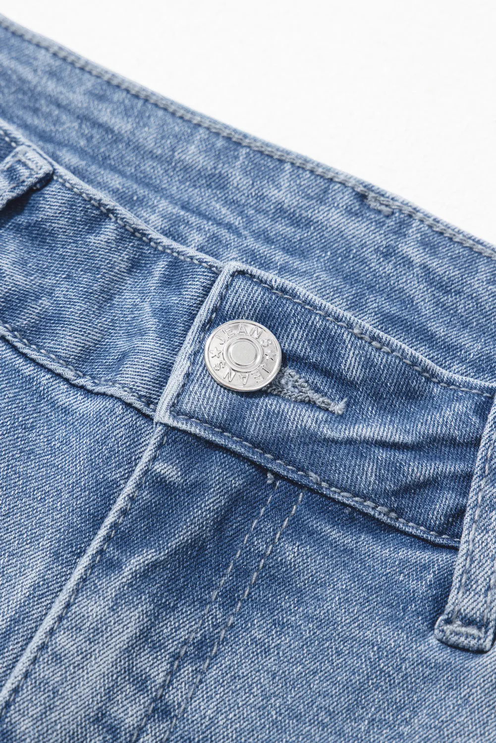 Hazel Blues® |  Raw Hem Wide Leg Jeans