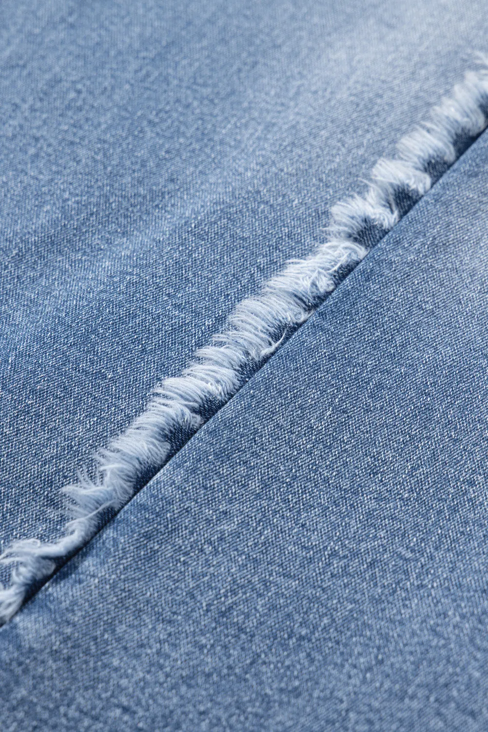 Hazel Blues® |  Raw Hem Wide Leg Jeans