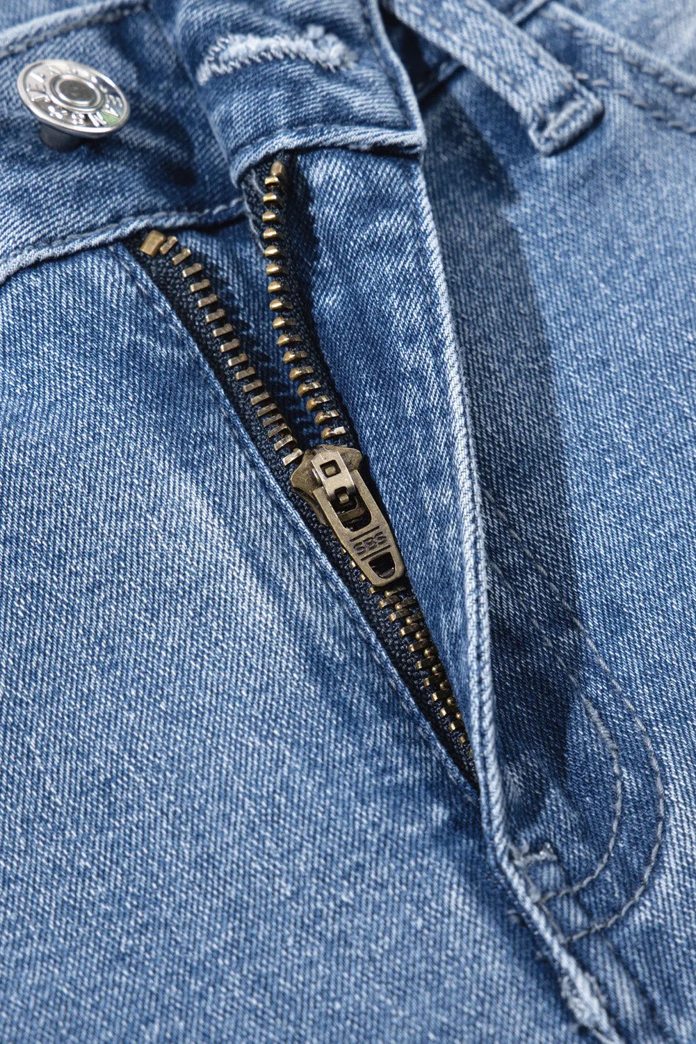 Hazel Blues® |  Raw Hem Wide Leg Jeans