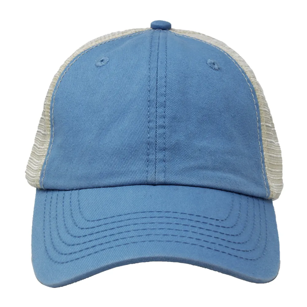 HCAPMT307 -  Solid Mesh Back Ponyflo Cap